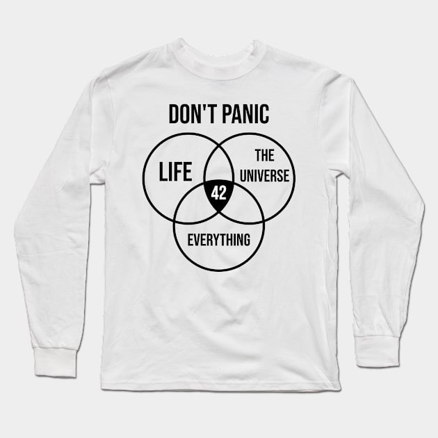 42 The Answer To Life,The Universe & Everything ,science Long Sleeve T-Shirt by Mographic997